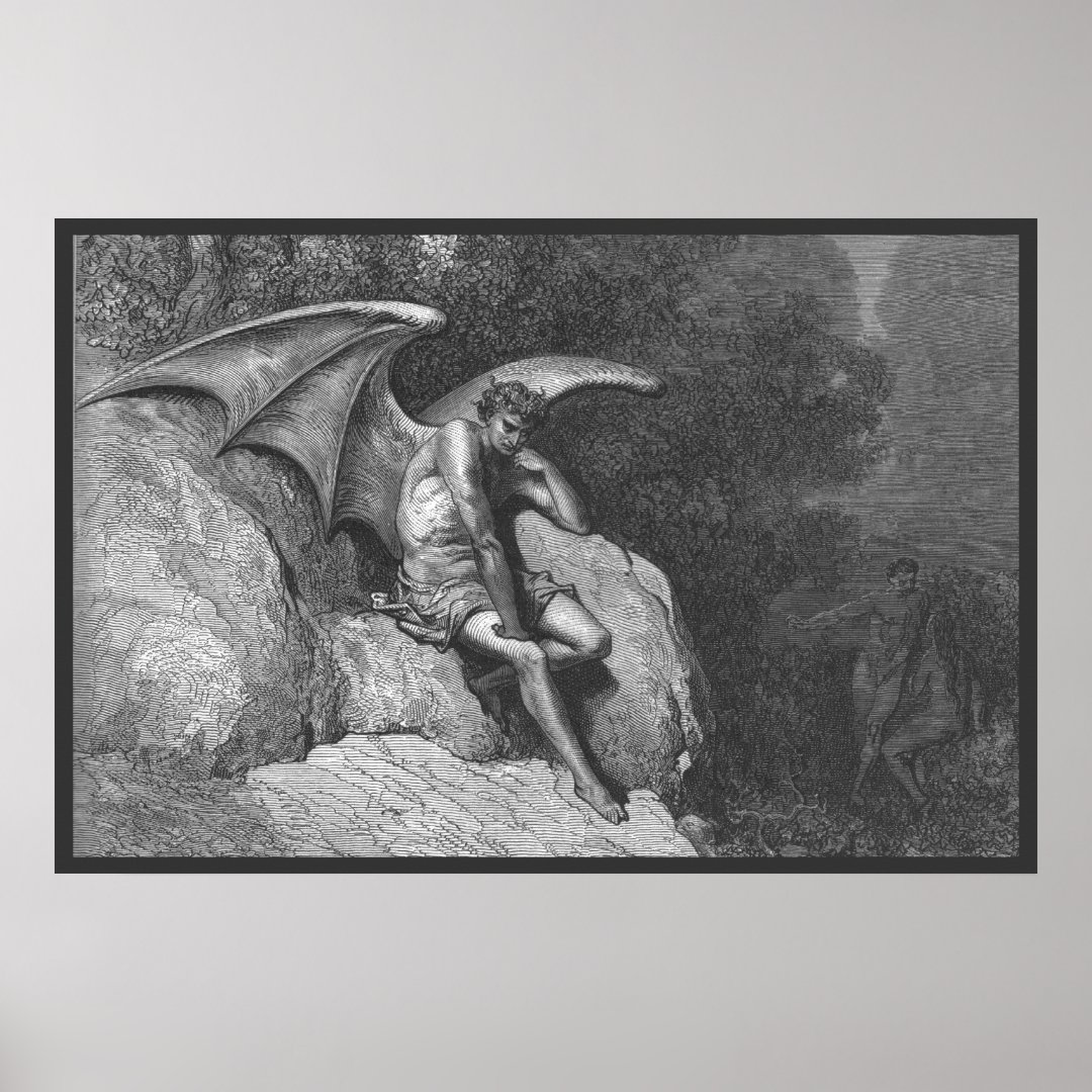 Satan Thinking 36x24 Poster | Zazzle