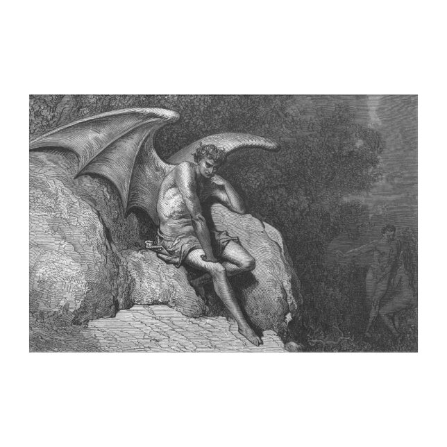 Satan Thinking  Acrylic Print (Front)