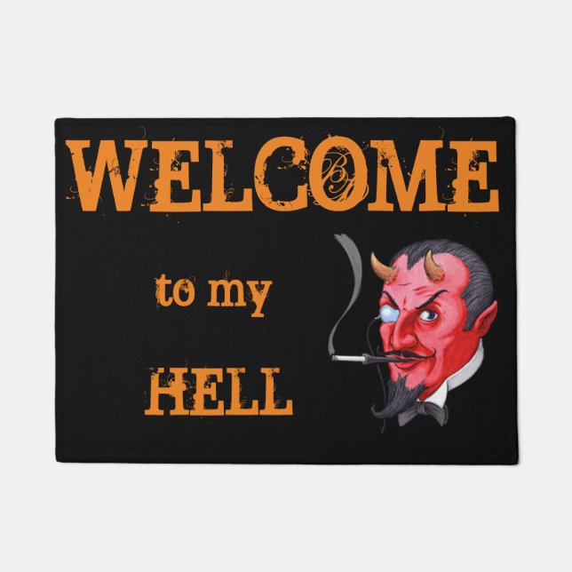 satan welcome doormat (Front)
