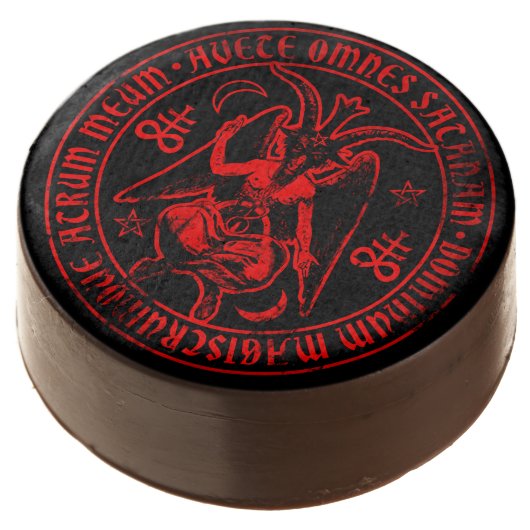 Satanic Baphomet Chocolate Dipped Oreo (Angled)