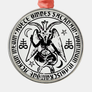 Satanic Baphomet Metal Ornament