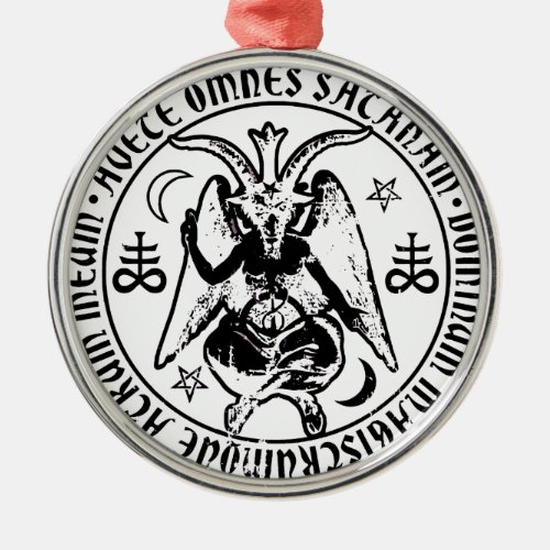 Satanic Baphomet Metal Ornament
