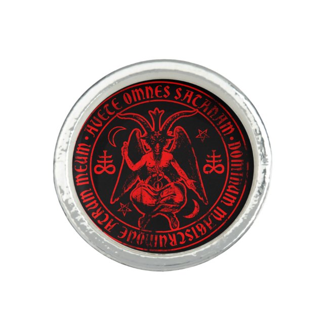 Satanic Baphomet Ring (Front)