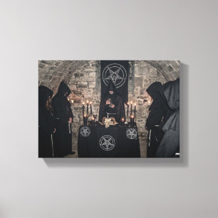Satanic Black Mass Canvas Print