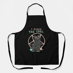 Satanic Demon Cat - Creepy Cute Pastel Goth Christ Apron