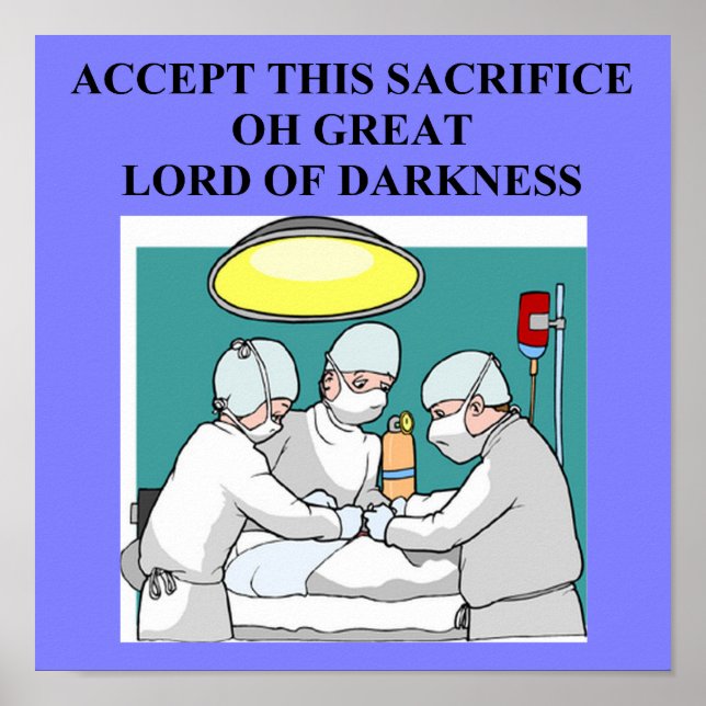 satanic doctor physician surgeon poster (Front)