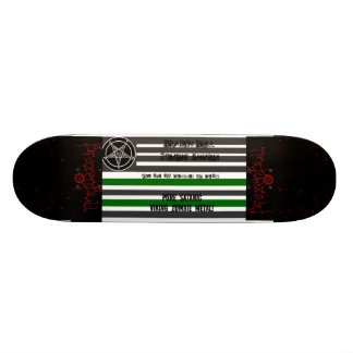 satanic flag, brazenbull, brazenbull, blood, blood skateboard deck