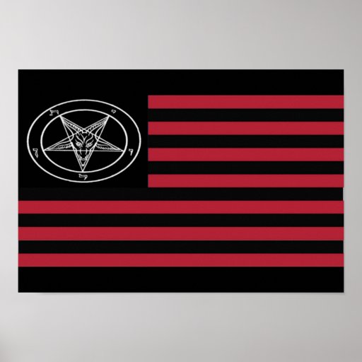 Satanic flag poster | Zazzle