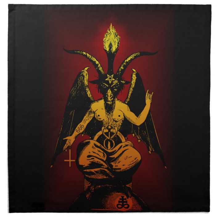 Satanic Goat 20x20 On Cloth