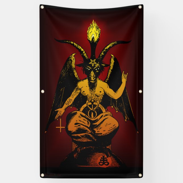 Satanic Goat 3'x5' Banner - Outdoor Quality (Vertical)