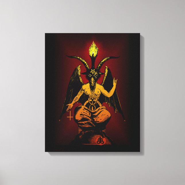 Satanic Goat on Stretched Canvas Print (Front)