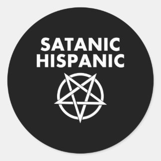 Satanic Hispanic Mexican Devil Goth Punk Classic Round Sticker