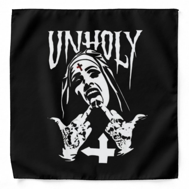 Satanic Nun Tattoos Unholy Bandana (Front)