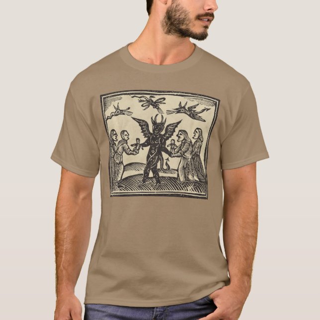 Satanic Occult Sacrifice Goth Horror Aesthetic Woo T-Shirt (Front)