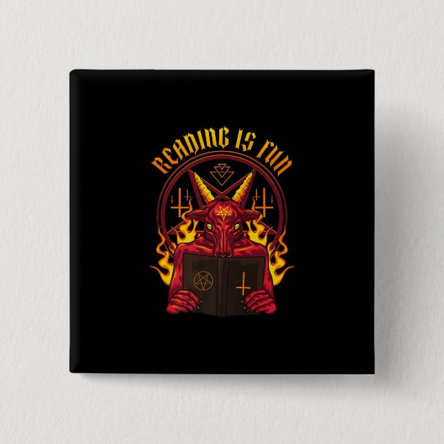 Satanic Pagan Goat Premium Button (Front)