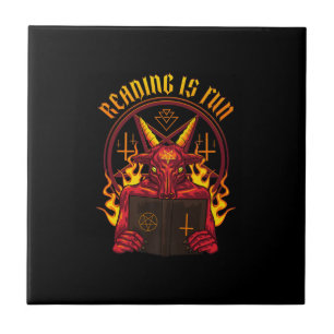 Satanic Pagan Goat Premium Ceramic Tile