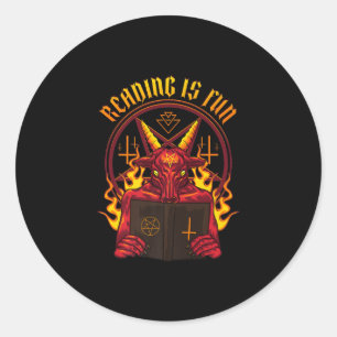 Satanic Pagan Goat Premium Classic Round Sticker