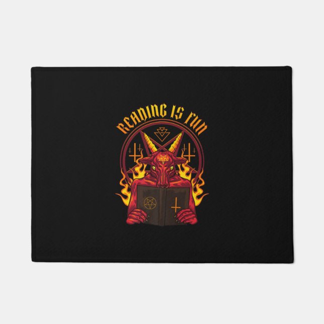 Satanic Pagan Goat Premium Doormat (Front)