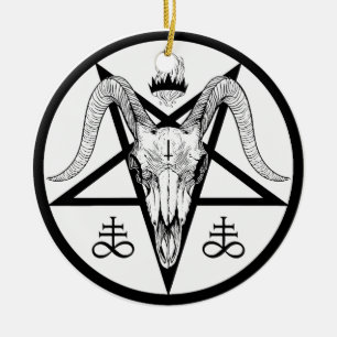 Satanic Pentagram  Ceramic Ornament