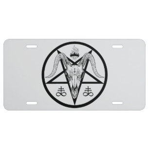 Satanic Pentagram License Plate