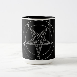 Satanic Pentagram Two-Tone Coffee Mug