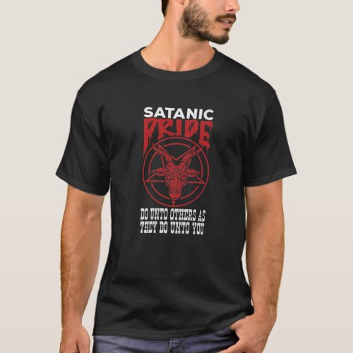 Satanic Pride Baphomet Seal Satan Lucifer Occult P T_Shirt