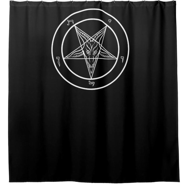 Satanic Ritual Chamber Drape Shower Curtain (Front)