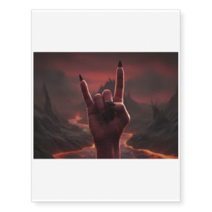 Satanic Salute Temporary Tattoos