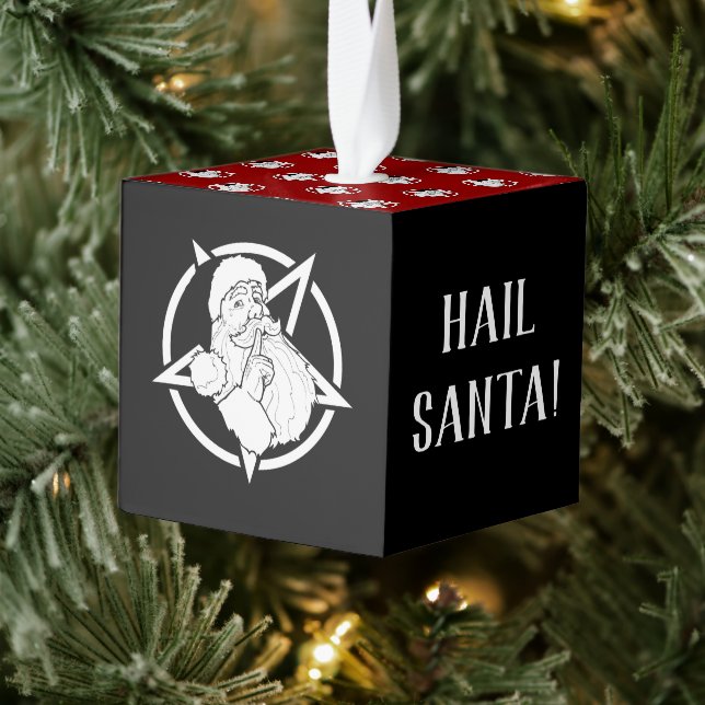 Satanic Santa Cube Ornament (Tree)