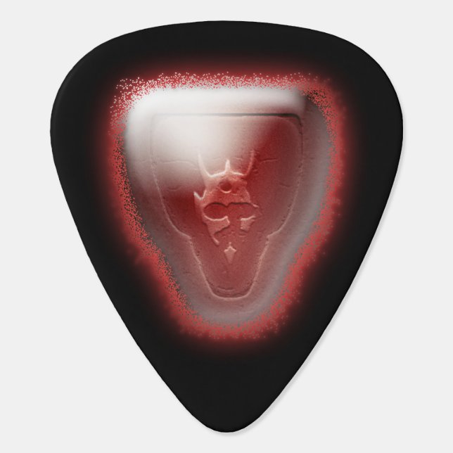 Satanic Toupee Guitar Pick (Back)