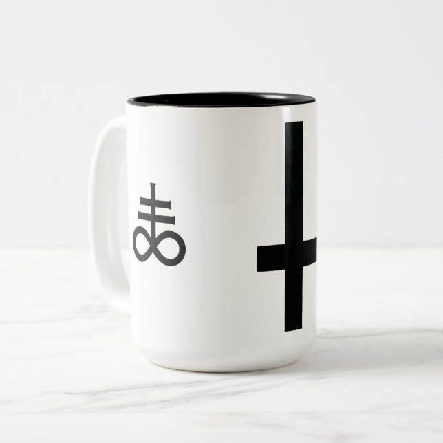 Satanic Two-Tone Coffee Mug (Front Left)