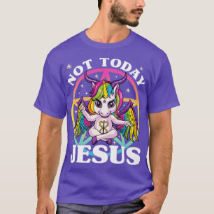 Satanic Unicorn Not Today Jesus Satan Unicorn Baph T-Shirt