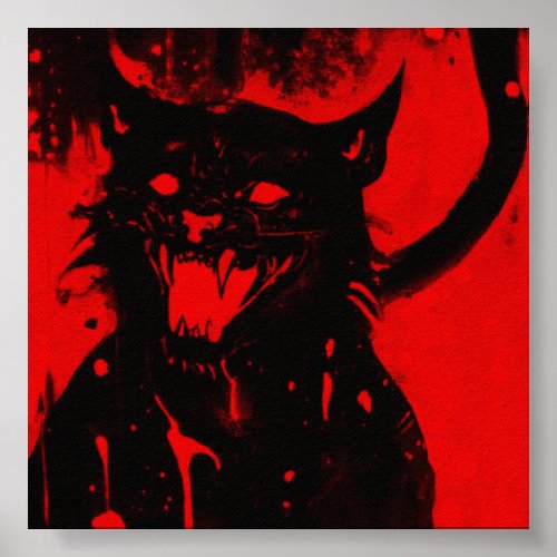 SATANICAT  Matte Paper Print