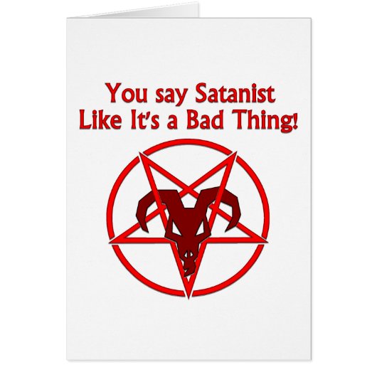Satanist Bad Thing Dark Humor Goat Pentacle Cards (Front)