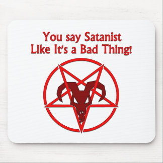 Satanist Bad Thing Dark Humor Goat Pentacle Mouse Pad