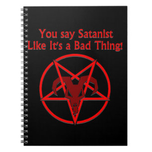 Satanist Bad Thing Dark Humor Goat Pentacle Notebook