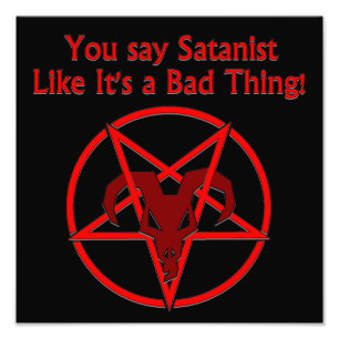 Satanist Bad Thing Dark Humor Goat Pentacle Photo Print