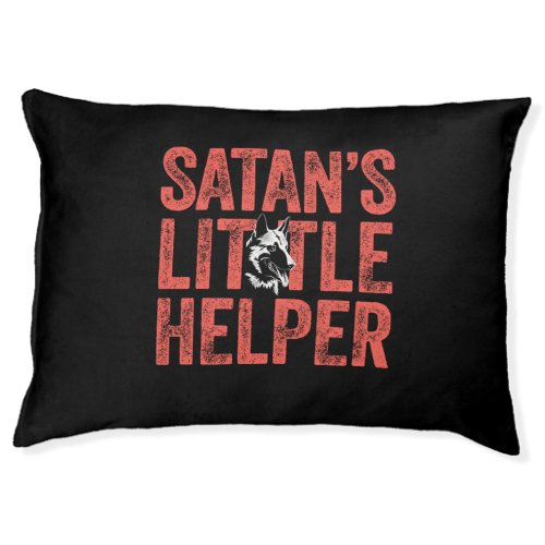 Satans Little Helper Funny Belgian Malinois Pet Bed