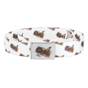 Satay cartoon illustration belt