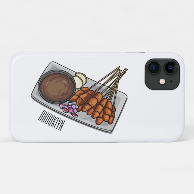Satay cartoon illustration Case-Mate iPhone case (Back (Horizontal))