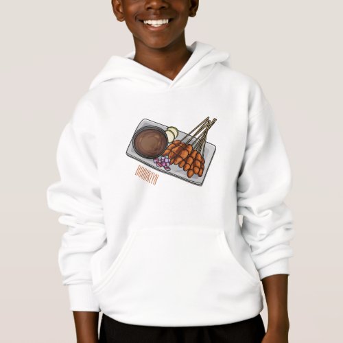 Satay cartoon illustration  hoodie