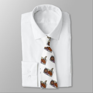 Satay cartoon illustration neck tie