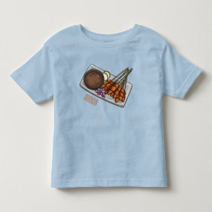 Satay cartoon illustration toddler t-shirt