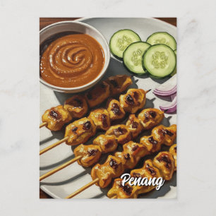 Satay in Penang Postcard
