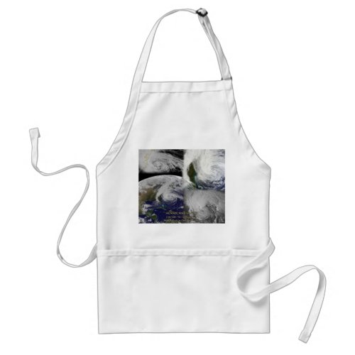 Satellite Collage View of Hurricane Sandy Adult Apron