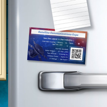 Satellite Comm Business Card Magnet [230316-1] by MyBindery at Zazzle