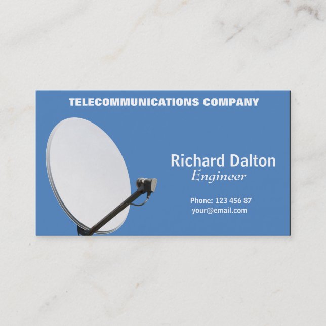 Satellite dish business card (Front)