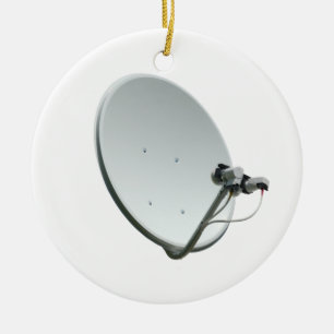 Satellite dish ceramic ornament