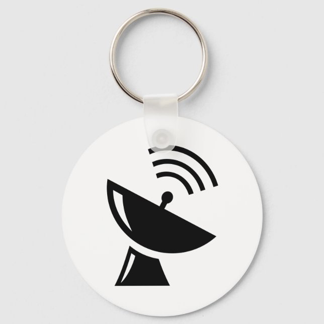 satellite-dish_Vector_Clipart Keychain (Front)