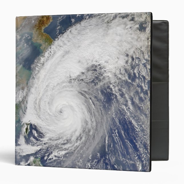 Satellite image of a typhoon 3 ring binder (Front/Inside)